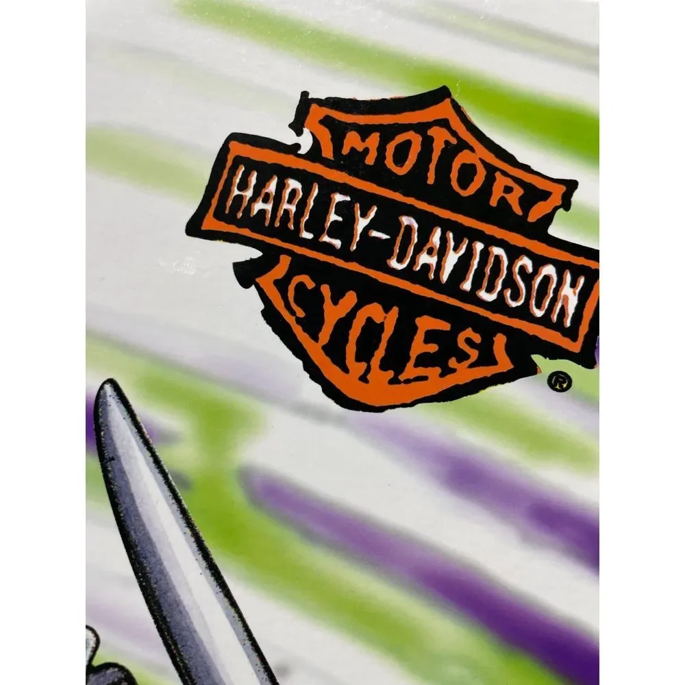 Harley Davidson 3-ring binder Vintage Motorcycle‎ Cow Graphic Organizer